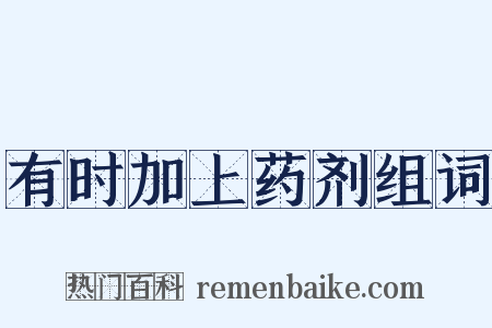 有时加上药剂组词是什么意思的图片